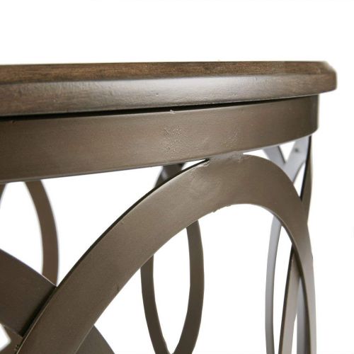  Madison Park Fraser Round Coffee Table Brown/Bronze See Below