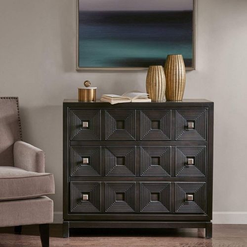  Madison Park Cecilia Accent Chest with 3 Drawers Brown See Below