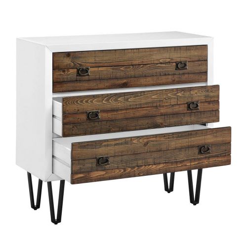  Madison Park Quinn 3 Drawer Chest Chestnut See Below