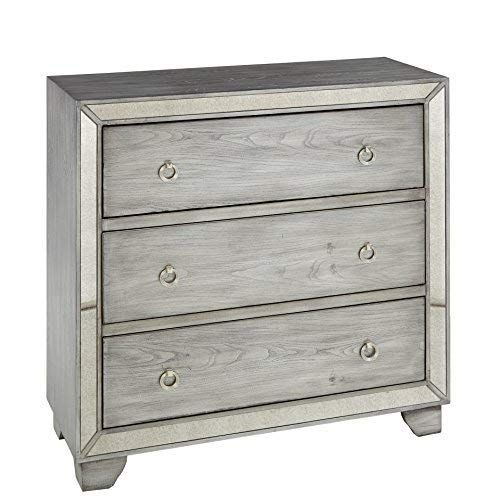  Madison Park Garner 3-Drawer Mirrored Chest Reclaimed Grey See Below