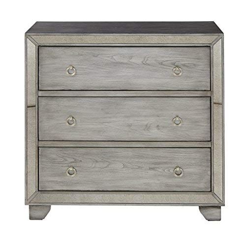  Madison Park Garner 3-Drawer Mirrored Chest Reclaimed Grey See Below