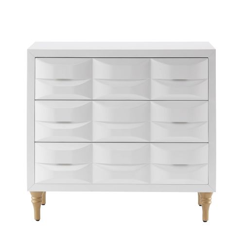  Madison Park Rubrix 3 Drawer Chest White See Below