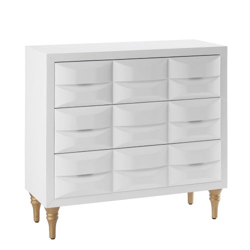  Madison Park Rubrix 3 Drawer Chest White See Below