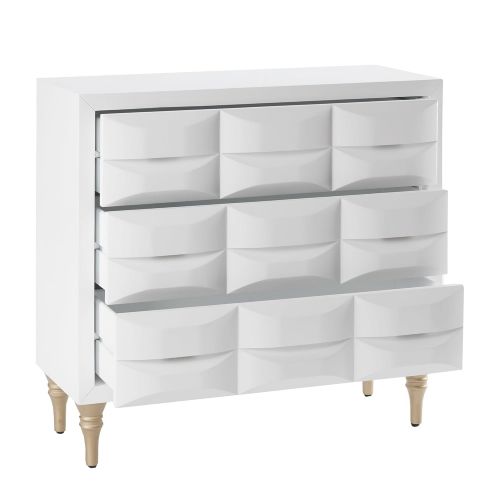  Madison Park Rubrix 3 Drawer Chest White See Below