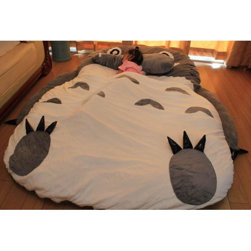  Madshop smile face teeth Totoro Double bed Totoro bed Totoro sleeping bag Large size (2.3x1.75m)