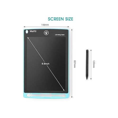  Mafiti LCD Writing Tablet 8.5 Inch Electronic Writing Drawing Pads Portable Doodle Board Gifts for Kids Office Memo Home Whiteboard Cyan