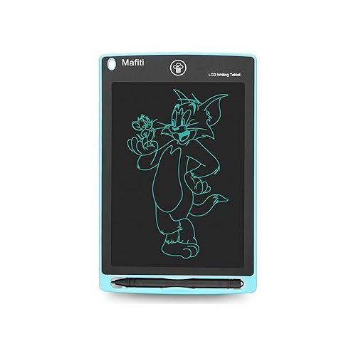  Mafiti LCD Writing Tablet 8.5 Inch Electronic Writing Drawing Pads Portable Doodle Board Gifts for Kids Office Memo Home Whiteboard Cyan