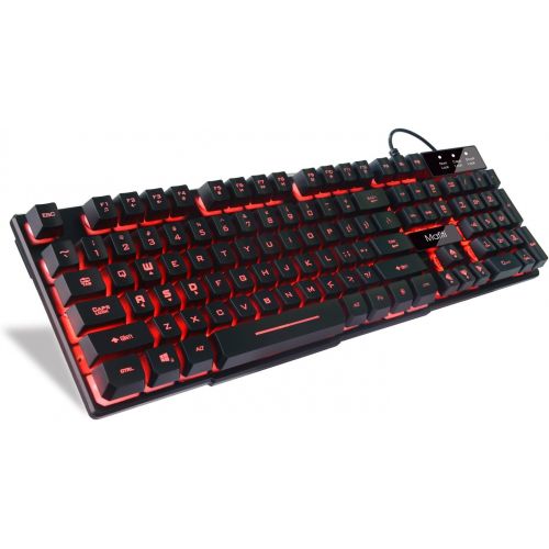  mafiti RK100 3 Color LED Backlit Gaming Keyboard USB Wired Multimedia Mechanical Feel Keyboard for Primer Gaming Office