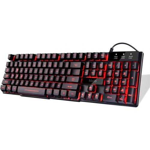  mafiti RK100 3 Color LED Backlit Gaming Keyboard USB Wired Multimedia Mechanical Feel Keyboard for Primer Gaming Office