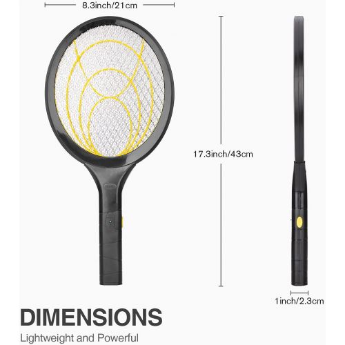  mafiti Electric Fly Swatter, Fly Killer Bug Zapper Racket for Indoor and Outdoor Pest Control, 2AA Batteries not Included