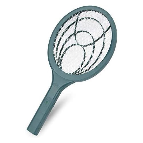  mafiti Electric Fly Swatter Fly Killer Bug Zapper Racket for Indoor and Outdoor 2AA Batteries not Included (1, Blackish Green)