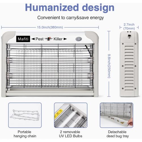  mafiti Bug Zapper Fly Traps Indoor Electric Mosquito Zapper Fly Killer Gnats Fruit Trap for Home Restaurants Kitchen Garden (1-Pack)