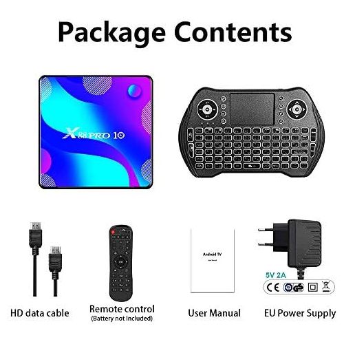  [아마존베스트]-Service-Informationen Android 11.0 TV Box, [2G RAM+ 16G ROM] RK 3318 Android TV Box with Dual 2.4G/5.8G WiFi, BT 5.0 Quad Core 64 Bits UHD H.265 Ethernet LAN 3D 4K TV Box with Backlit Keyboard Set Top T