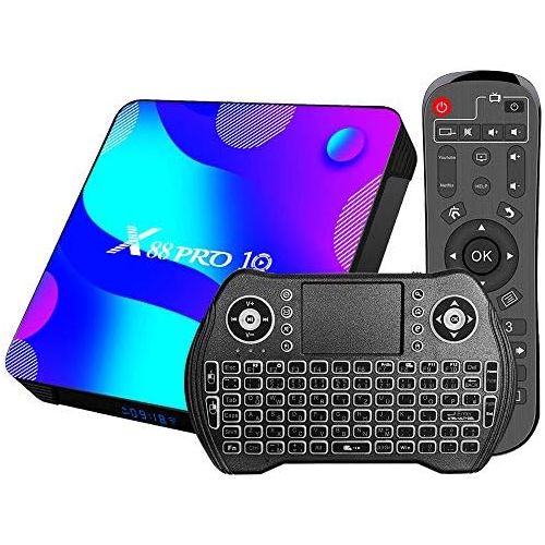  [아마존베스트]-Service-Informationen Android 11.0 TV Box, [2G RAM+ 16G ROM] RK 3318 Android TV Box with Dual 2.4G/5.8G WiFi, BT 5.0 Quad Core 64 Bits UHD H.265 Ethernet LAN 3D 4K TV Box with Backlit Keyboard Set Top T