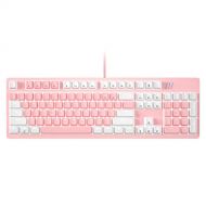 MageGee Detachable Keycap Gaming Keyboard,DIY Armor Backlight Splash-Proof Mechanical Keyboard for Computer PC Laptop Game(Pink Red Switches)