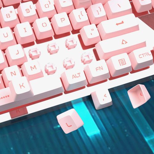  MageGee Gaming Keyboard and Mouse Combo, K1 7 Colors LED Backlit Keyboard with 104 Keys Computer PC Gaming Keyboard for PC/Laptop