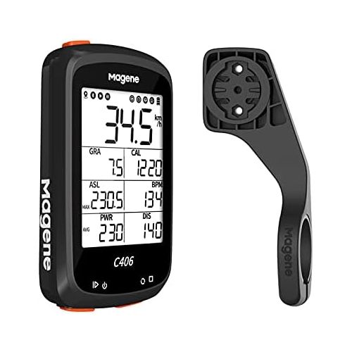  Magene C406 Bike Computer with Holder, Waterproof GPS Cycling Computer, Wireless Smart Road Bicycle Monitor, 2.5 Inch LCD Screen