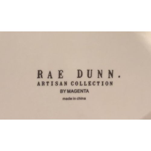  Rae Dunn Artisan Collection By Magenta Divided Tray 8” X 5” X 3” Deep WORK HARD & PLAY HARD Dishwasher Safe