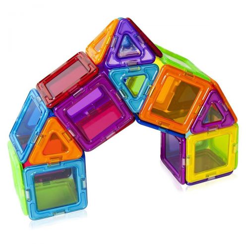  Magformers Solids Clear Rainbow 40pc Set