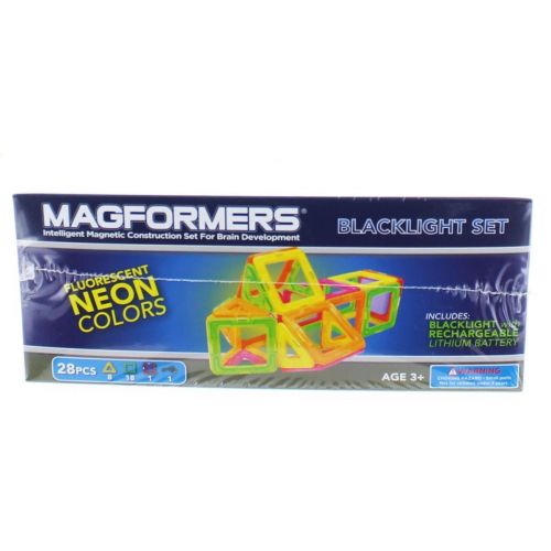  MAGFORMERS Magformers Neon 28-Piece Glow In The Dark Set