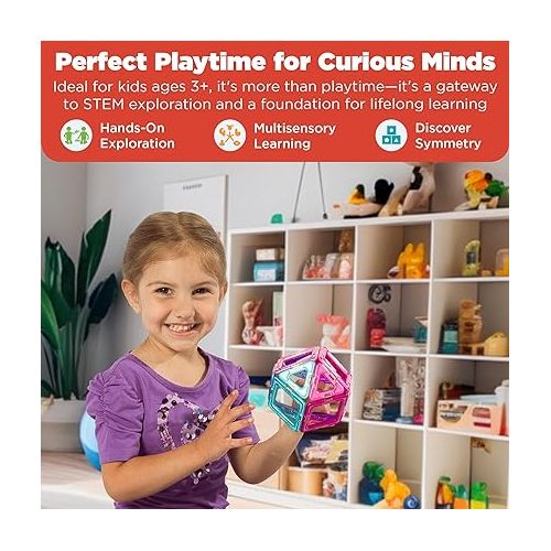  Magformers Inspire (14-pieces)Set Magnetic Building Blocks, Educational Magnetic Tiles Kit , Magnetic Construction STEM Toy Set, 3-100 years