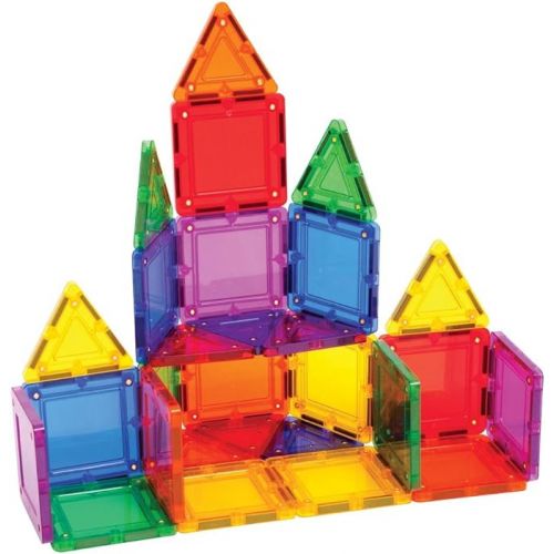  Tileblox Rainbow (30 pieces) with Magnetic Activity Board Magnetic Building Blocks, Educational Magnetic Tiles Kit , Magnetic Construction STEM Toy Set