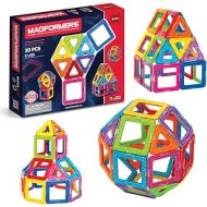 Magformers Basic Set (30 pieces) magnetic building blocks, educational tiles, STEM toy - 63076 , Rainbow