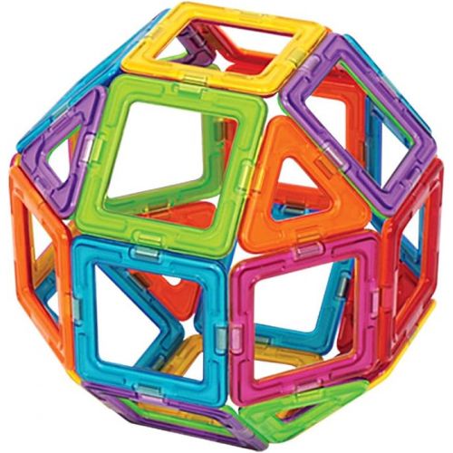  Magformers Basic Set (30 pieces) magnetic building blocks, educational tiles, STEM toy - 63076 , Rainbow