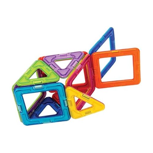  Magformers Basic Set (30 pieces) magnetic building blocks, educational tiles, STEM toy - 63076 , Rainbow