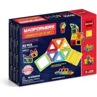 MAGFORMERS Window Plus 40 Pieces Rainbow Colors, Educational Magnetic Geometric Shapes Tiles Building STEM Toy Set Ages 3+