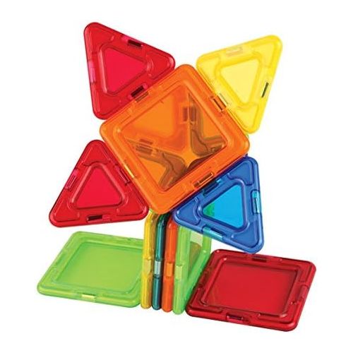  MAGFORMERS Window Plus 40 Pieces Rainbow Colors, Educational Magnetic Geometric Shapes Tiles Building STEM Toy Set Ages 3+