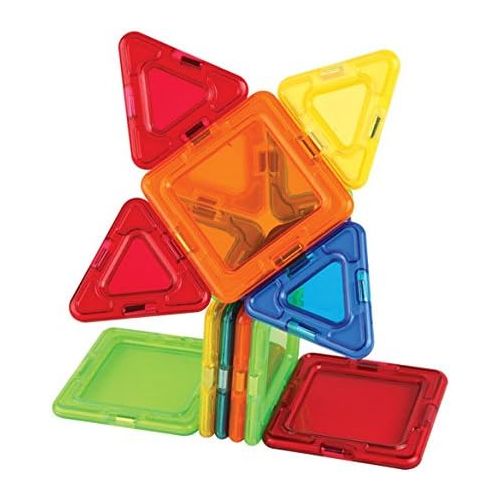  MAGFORMERS Window Plus 40 Pieces Rainbow Colors, Educational Magnetic Geometric shapes tiles Building STEM Toy Set Ages 3+