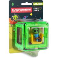 MAGFORMERS Figure Plus Alien (6 Piece) Pack Magnetic Building Blocks, Educational Magnetic Tiles Kit, Magnetic Construction STEM Space Toy Set