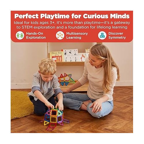  MAGFORMERS Figure Plus Astronaut (6 Piece) Magnetic Building Blocks, Educational Magnetic Tiles Kit, Magnetic Construction STEM Space Toy Set