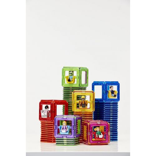  MAGFORMERS Figure Plus Astronaut (6 Piece) Magnetic Building Blocks, Educational Magnetic Tiles Kit, Magnetic Construction STEM Space Toy Set