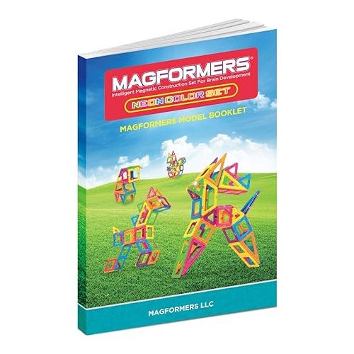  Magformers Creator Neon Color Set (60-pieces) Magnetic Building Blocks, Educational Magnetic Tiles Kit , Magnetic Construction STEM Set