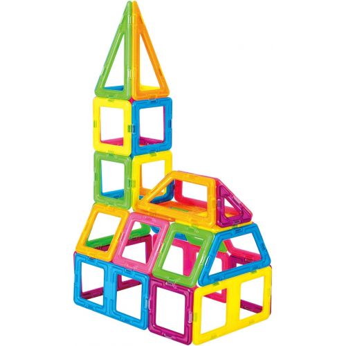  [아마존베스트]Magformers Creator Neon Color Set (60-Pieces) Magnetic Building Blocks, Educational Magnetic Tiles Kit , Magnetic Construction STEM Set