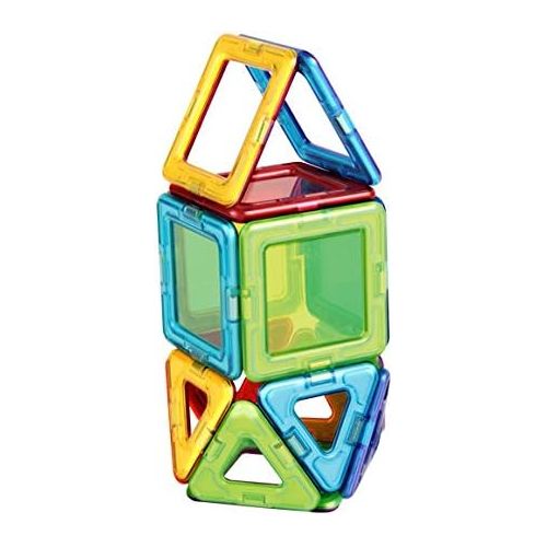  Magformers Window Plus 20 Pieces Rainbow Colors, Educational Magnetic Geometric Shapes Tiles Building STEM Toy Set Ages 3+