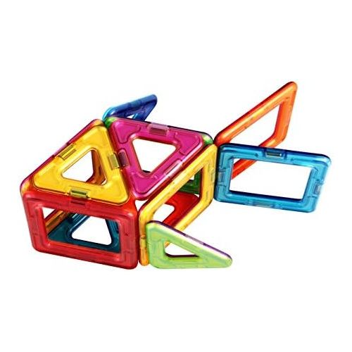  Magformers Window Plus 20 Pieces Rainbow Colors, Educational Magnetic Geometric Shapes Tiles Building STEM Toy Set Ages 3+