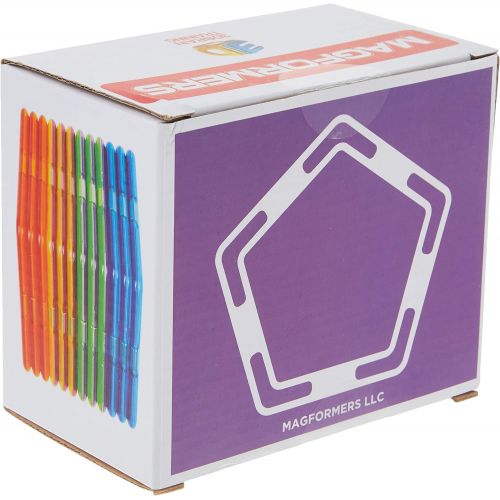  Magformers Pentagon 12 Pieces Rainbow Colors, Educational Magnetic Geometric Shapes Tiles Building STEM Toy Set Ages 3+