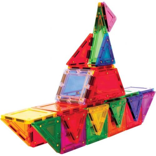  Magformers Tileblox Rainbow 42pc Set Magnetic Building Blocks, Educational Magnetic Tiles Kit , Magnetic Construction STEM Toy Set
