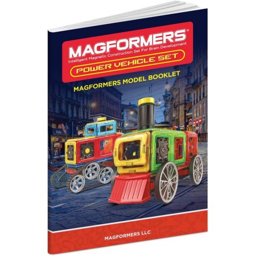  Magformers Power Vehicle Set (81 Piece) Set Magnetic Building Blocks, Educational Magnetic Tiles Kit , Magnetic Construction STEM Toy Set Includes Wheels
