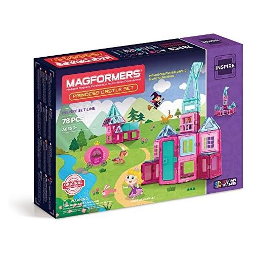 Magformers Princess Castle Set (78 Piece) Magnetic Building Blocks, Educational Magnetic Tiles Kit , Magnetic Construction STEM Set