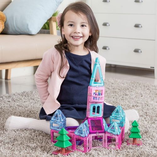  Magformers Princess Castle Set (78 Piece) Magnetic Building Blocks, Educational Magnetic Tiles Kit , Magnetic Construction STEM Set