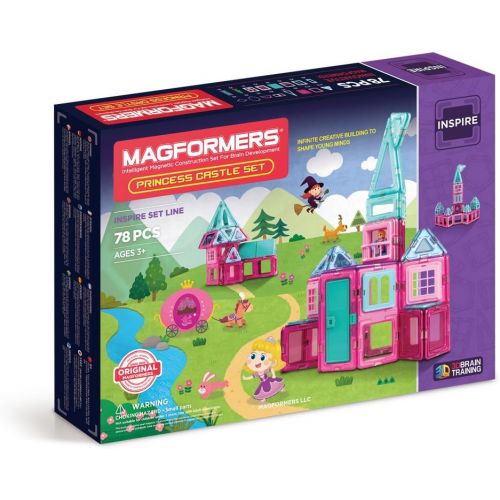 Magformers Princess Castle Set (78 Piece) Magnetic Building Blocks, Educational Magnetic Tiles Kit , Magnetic Construction STEM Set