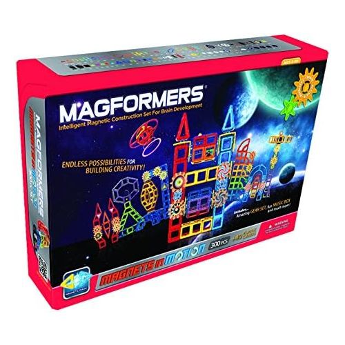  Magformers Magnets in Motion Set - Engineering Magnet Toys for Brain Development - 300 Pc Set