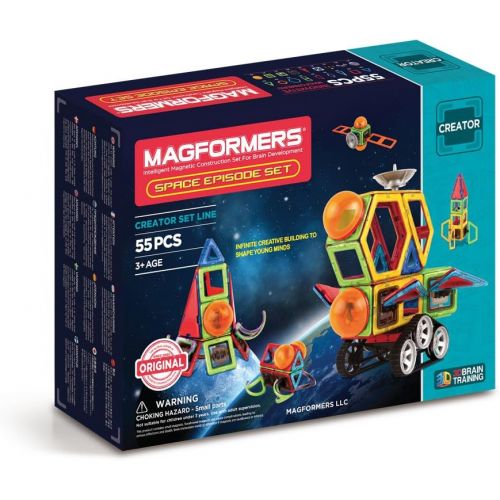  Magformers Space Episode Set (55 Piece) Magnetic Building Blocks, Educational Magnetic Tiles Kit , Magnetic Construction STEM Set