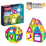 Magformers Neon (30 Piece) Magnetic Building Blocks, Educational Magnetic Tiles Kit , Magnetic Construction STEM Toy Set