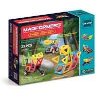 Magformers Creator Magic Pop Set (25-Pieces) Magnetic Building Blocks, Educational Magnetic Tiles Kit , Magnetic Construction STEM Set Includes Wheels