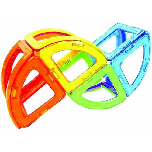  Magformers Curve (20-Pieces) Building Set Rainbow Colors Magnetic Building Blocks, Educational Magnetic Tiles Kit , Magnetic Construction STEM Toy Set